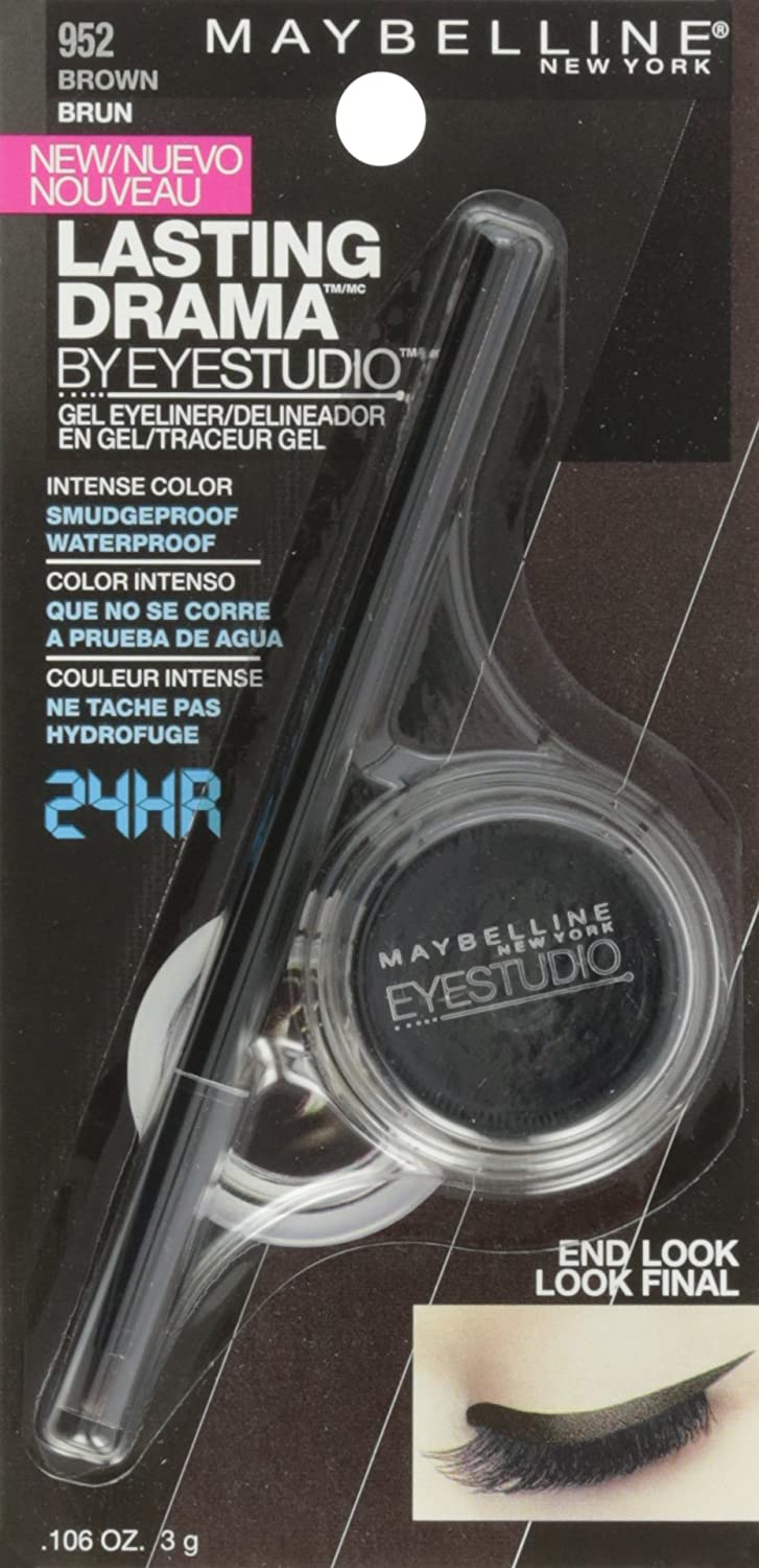 Maybelline New York Makeup Eyestudio Lasting Drama Gel Eye Liner, Blackest Black, Waterproof, 0.106 Ounce,Pack of 1 - Image 2